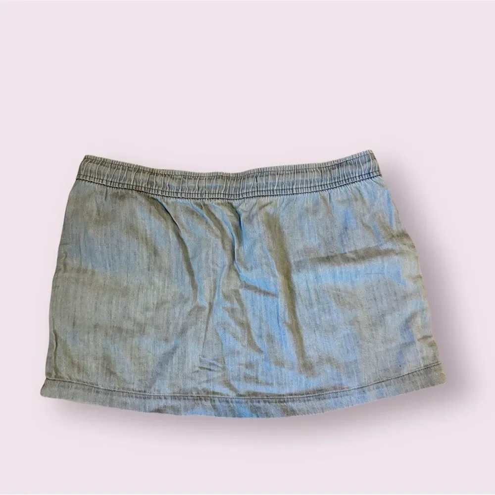 NWT New OLD NAVY Girls Chambray Denim Mini Skirt Light Blue Girls Plus XXL 18